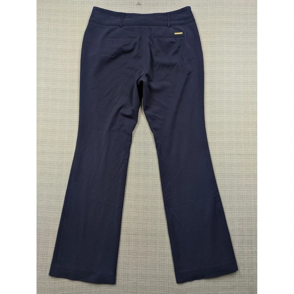Michael Michael Kors Pants Womens 8 Navy Blue Stretch Twill Dress Pockets Office